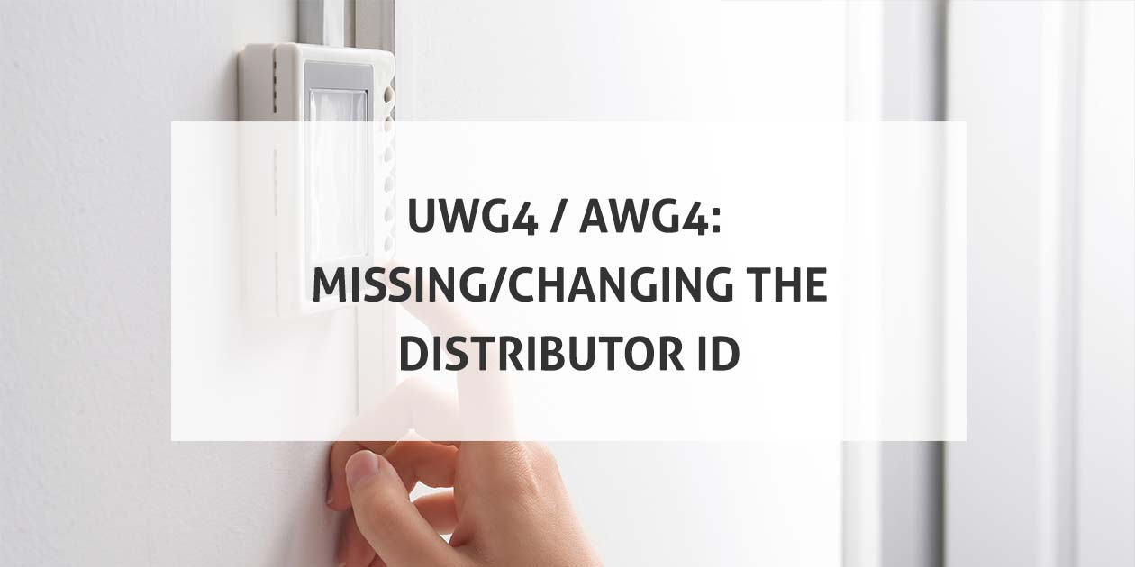 UWG4 AWG4 Missing changing distributor ID